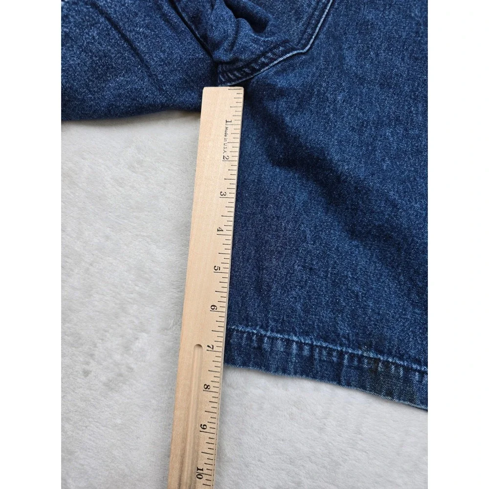 Savane Cargo Shorts Mens 44 Blue 100% Cotton Denim Elastic Waist‎ Casual Utility